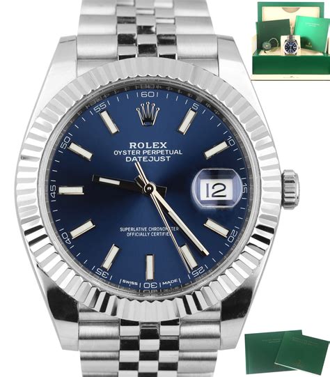 rolex datejust 41 blau jubilee|rolex datejust 41mm price.